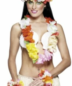 Smiffys MULTI COLOUR Hawaiian Leis Set