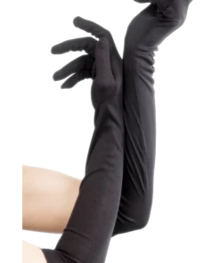 Smiffys Burlesque Long Black Gloves