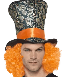 Smiffys Mad Hatter Top Hat With Hair Accessories