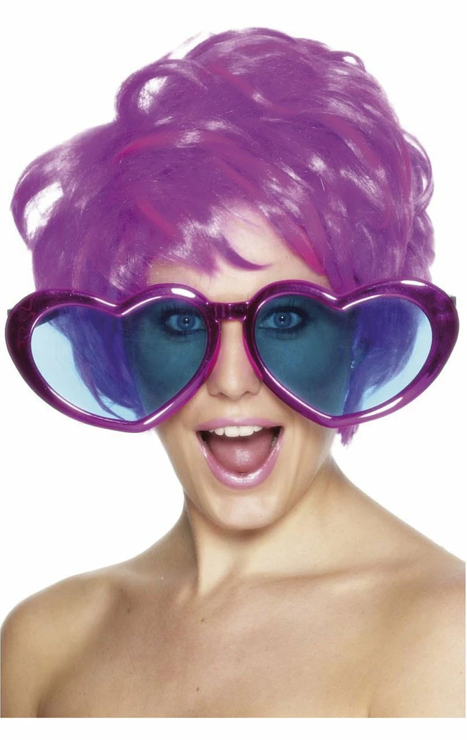 Smiffys Giant Heart Glasses Accessory