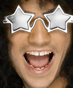 Smiffys Celebrity Silver Superstar Glasses Accessory