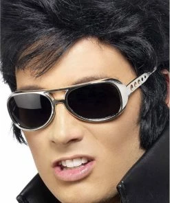 Smiffys Official Silver Elvis Retro Glasses 1950s