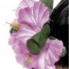 Smiffys Hawaiian Pink Flower Hair Clip Accessory