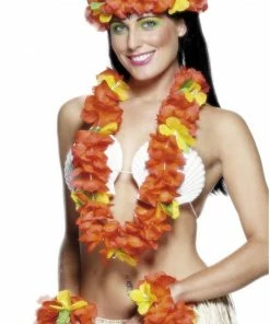 Smiffys RED Hawaiian Leis Set