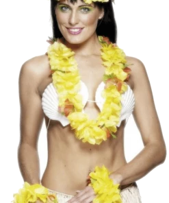 Smiffys YELLOW Hawaiian Leis Set