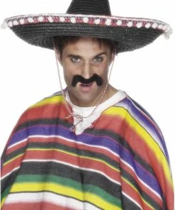 Smiffys Black Straw Sombrero Hat Accessory