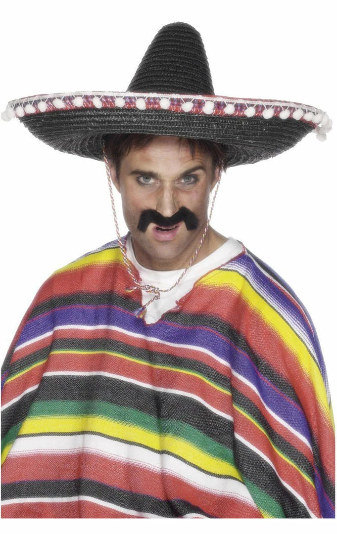 Smiffys Black Straw Sombrero Hat Accessory