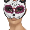 Smiffys Sugar Skull Cat Eyemask