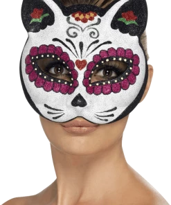 Smiffys Sugar Skull Cat Eyemask