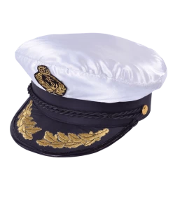 Bristol Novelty White Navy Captain Hat Accessories