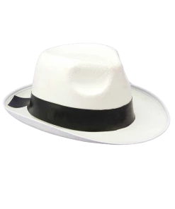Bristol Novelty White Gangster Hat Accessories