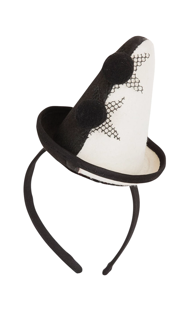 Bristol Novelty Accessories Mini Clown Pierrot Hat On Headband