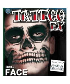 Tinsley Transfers Skull Face Temp Tattoo