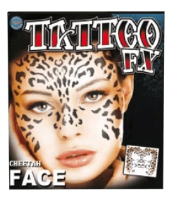 Tinsley Transfers Hen Party Cheetah Face Temp Tattoo