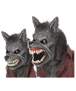 California Costumes Masks Grey Werewolf Ani-Motion Facepiece