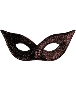 Generic All Mens Costumes Black Pointed Glitter Mask