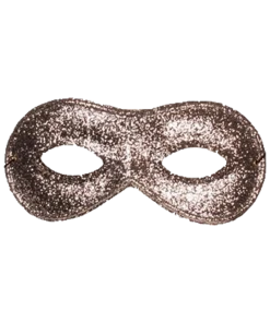 Generic Masks Small Silver Glitter Domino Facepiece