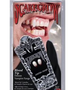 Scarecrow Small Blood Tip Deluxe Vampire Fangs Accessories