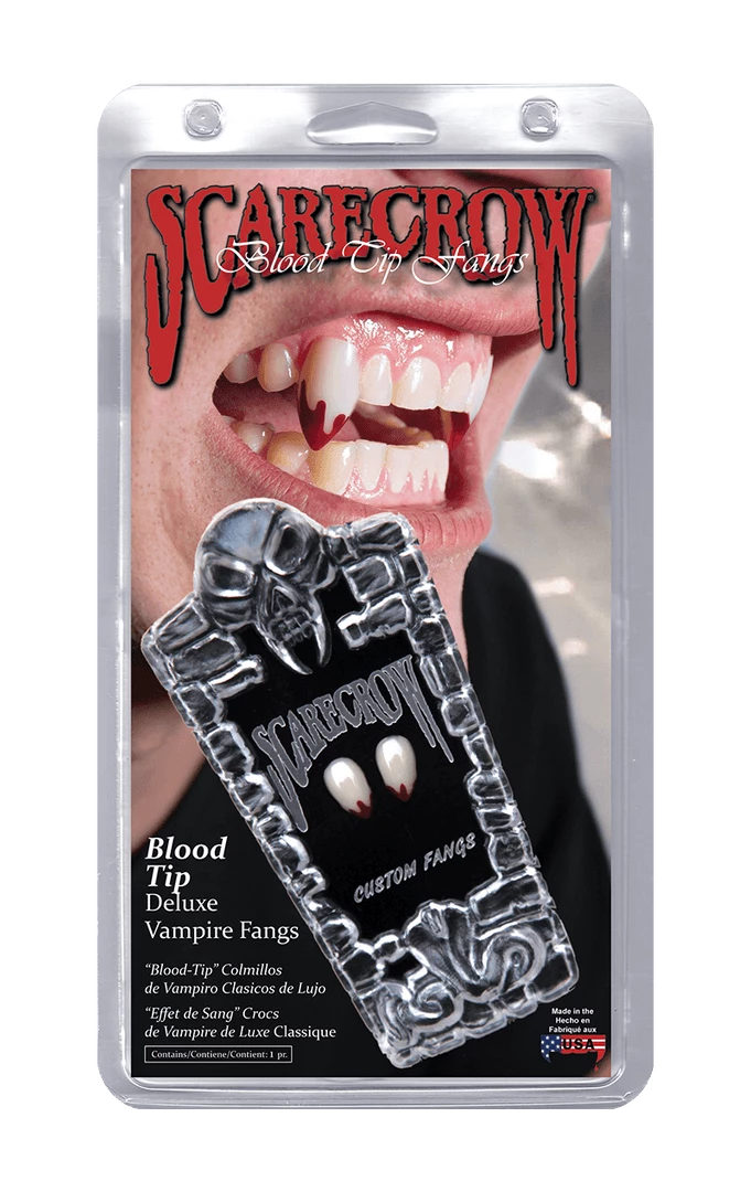 Scarecrow Small Blood Tip Deluxe Vampire Fangs Accessories