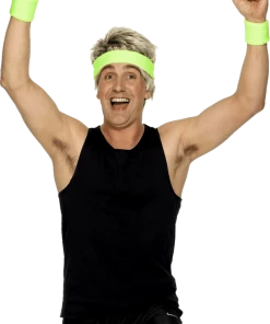 Smiffys 1980s 80's Green Sweatbands