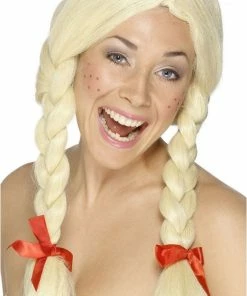 Smiffys Schoolgirl / Dutchgirl Blonde Wig Uniforms