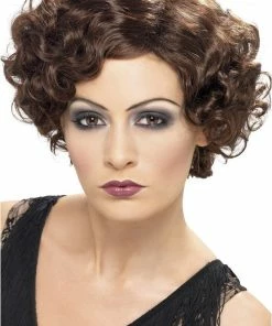 Smiffys Brown 1920s Flirty Flapper Wig Accessories