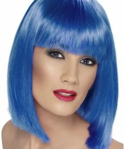 Smiffys Celebrity Glam Wig Neon BLUE