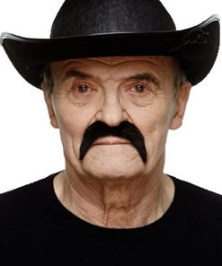 Generic Accessories 70s Black Moustache