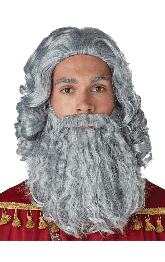 California Costumes Grey Biblical King Wig And Beard