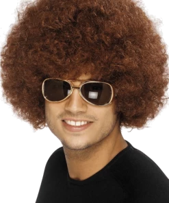 Smiffys 1970s Funky Brown Afro Wig