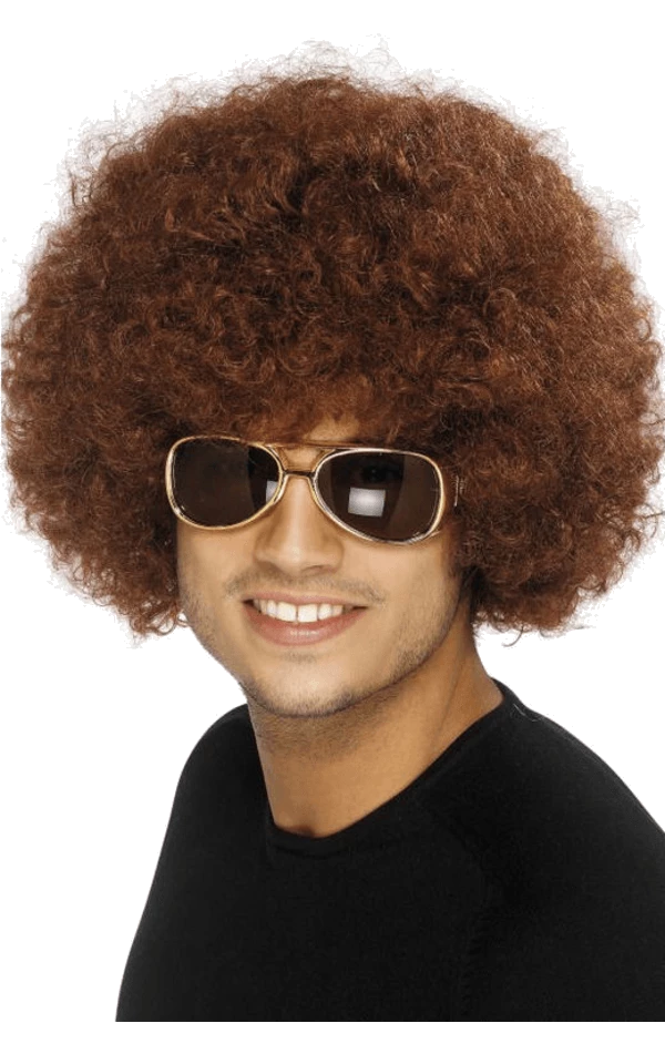 Smiffys 1970s Funky Brown Afro Wig