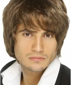 Smiffys Boy Band Wig (Brown)