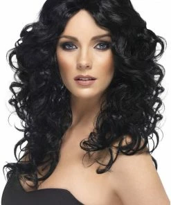 Smiffys Black Glamour Wig Accessories