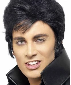 Smiffys Adult Elvis Wig BLACK 1950s