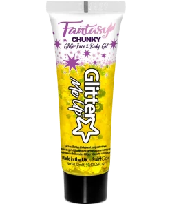 PaintGlow Gold Iridescent Chunky Glitter Gel Accessories