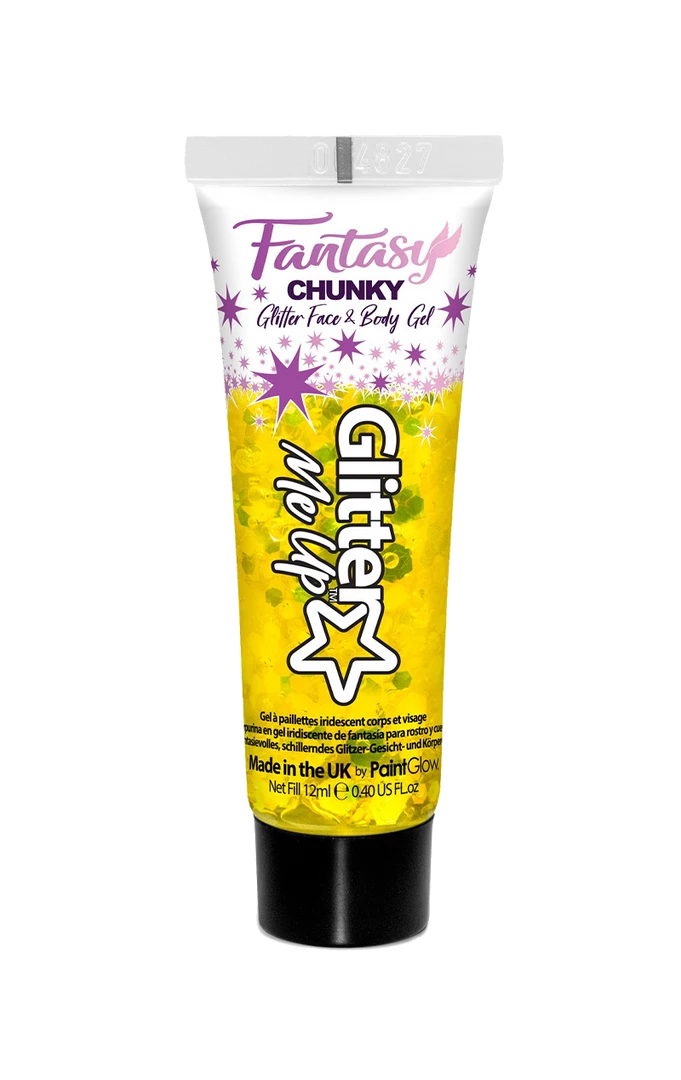 PaintGlow Gold Iridescent Chunky Glitter Gel Accessories