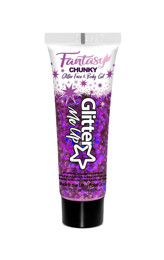 PaintGlow Purple Iridescent Chunky Glitter Gel