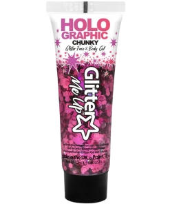 PaintGlow Pink Chunky Glitter Body Gel
