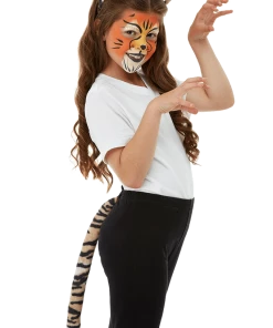 Smiffys Childs Tiger Costume Kit, Make-up FX All Girls Costumes