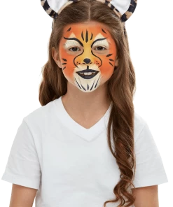 Smiffys Childs Tiger Costume Kit, Make-up FX All Girls Costumes