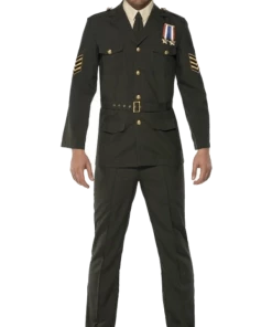 Smiffys Adult Men's Wartime Officer Costume