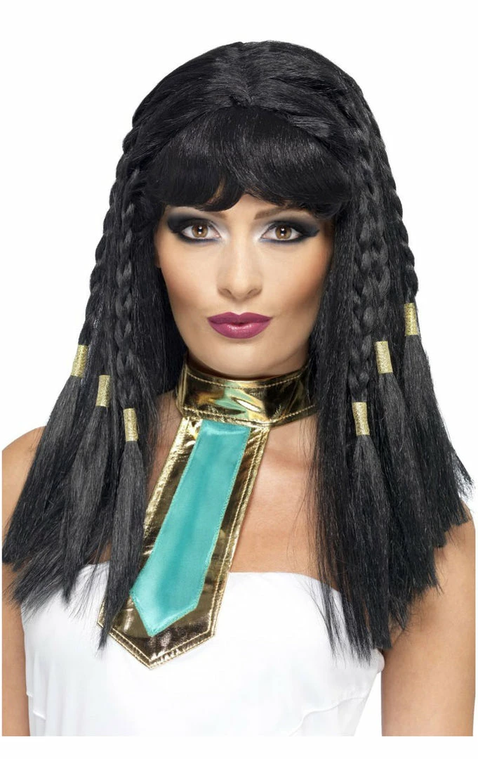 Smiffys Black Cleopatra Wig With Braids All Womens Costumes