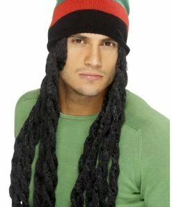 Smiffys Rasta Hat With Dreadlocks All Mens Costumes