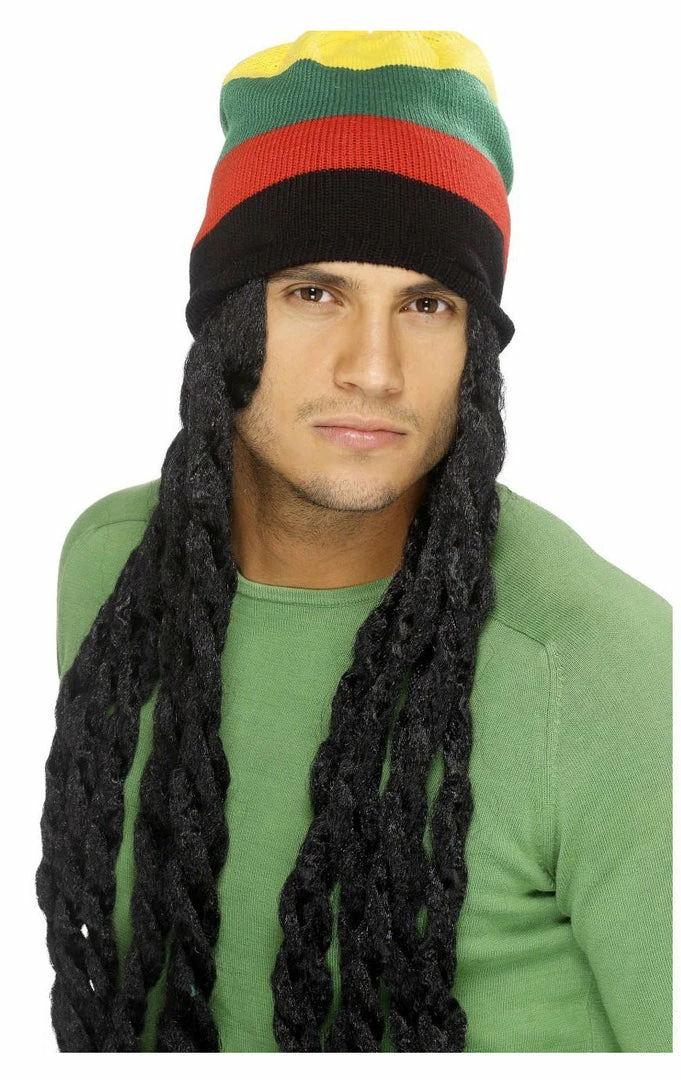 Smiffys Rasta Hat With Dreadlocks All Mens Costumes