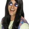 Smiffys Accessories Black 60s Hippie Wig