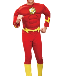 Rubies Adult Muscle Chest The Flash Super Hero Costume