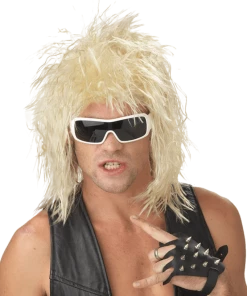 California Costumes All Mens Costumes Rockin Dude Blonde Wig