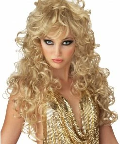 California Costumes Womens Seduction Curly Blonde Wig All Womens Costumes