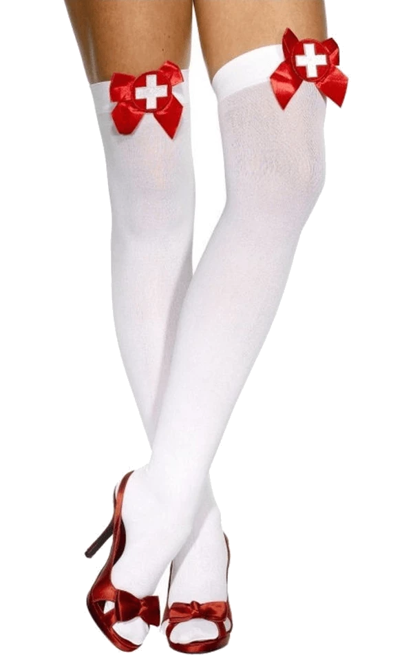 Smiffys Adult Nurse Thigh High Stockings