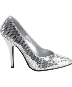 Pleaser USA Adult Silver Sequined Shoes Adults